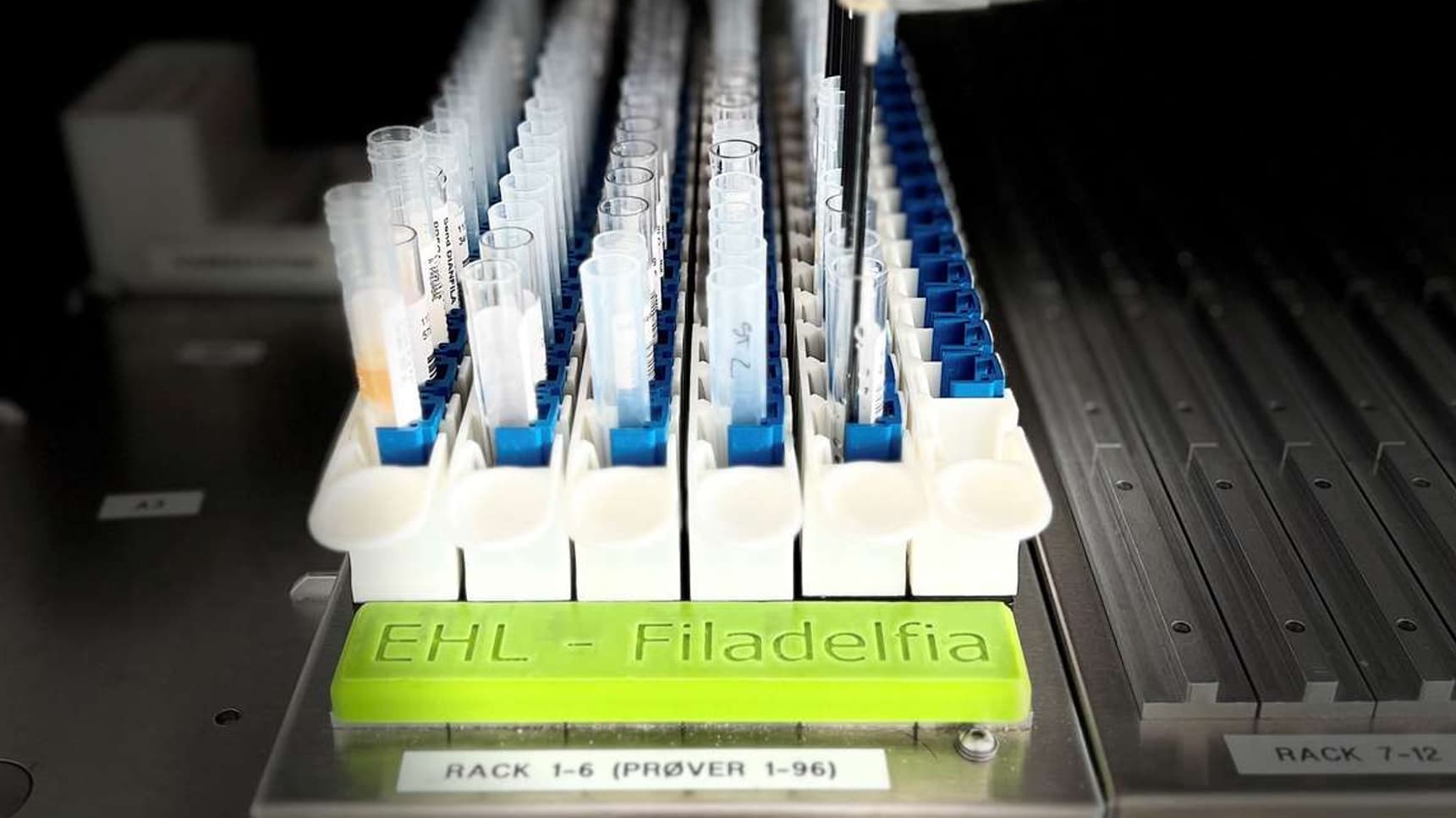 Foto af prøver fra Filadelfias Laboratorium i Dianalund