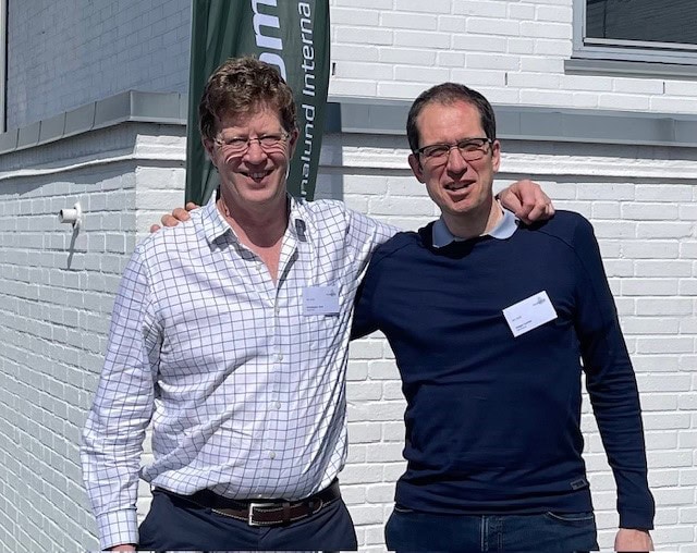 Foto af Christopher Reid og Holger Lerche til DICE 2024 konference på Filadelfia