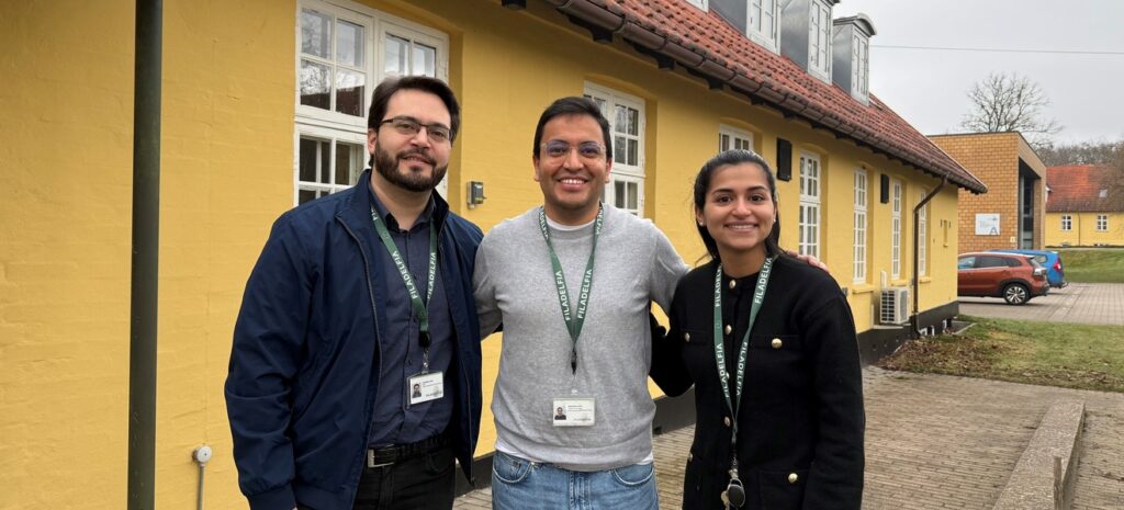 Sebastian Silva, Sebastian Ortiz og Anna Gretel Acevedo er tre forskere fra Latinamerika, som nu forsker i Danmark.