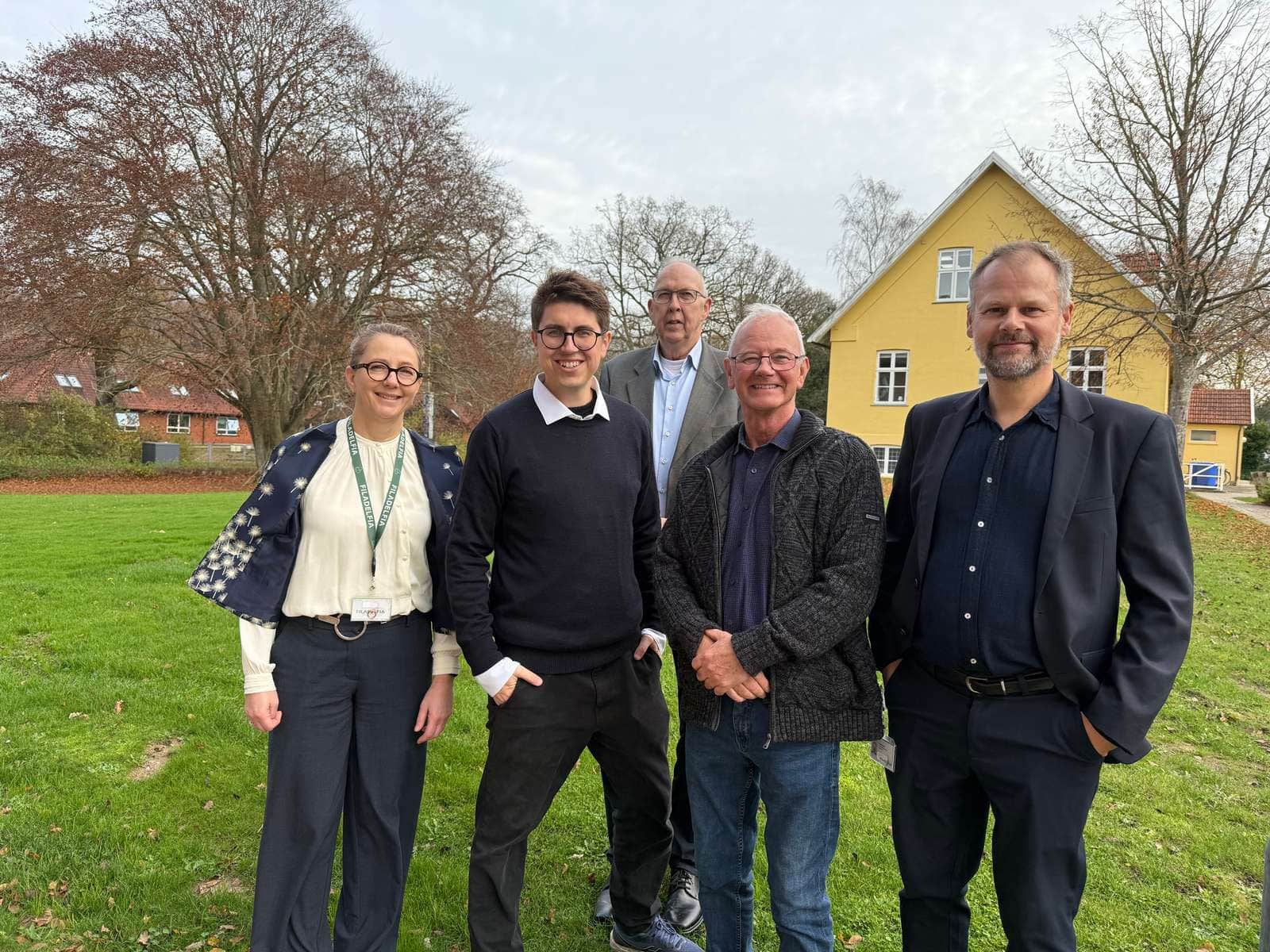 Administrerende direktør Lisbeth Nielsen fra Filadelfia, Christoffer Buster Reinhardt, Carsten Petersen, Lars Schmidt og sundhedsfaglig direktør. Steffen Birk, Filadelfia 2025